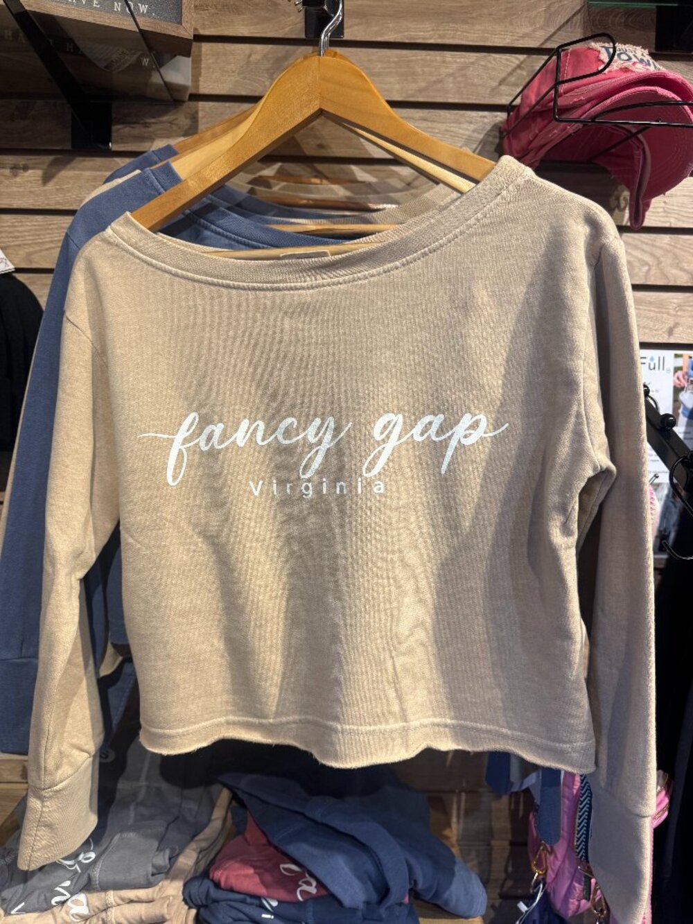 Long sleeve crop sweat shirt